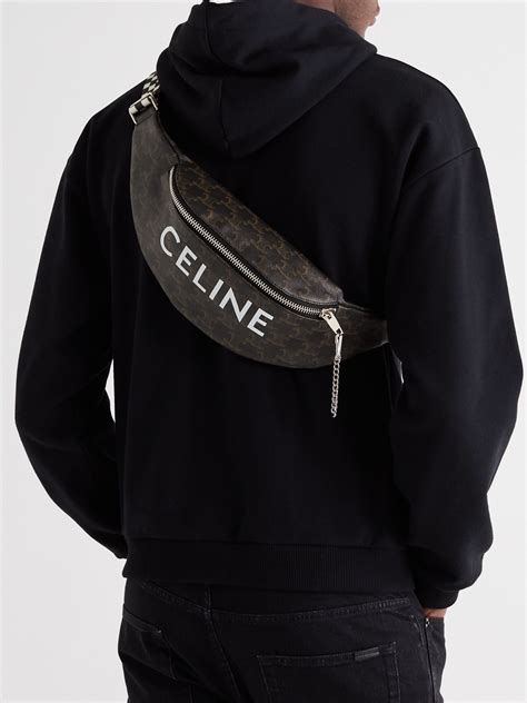 celine belt bag men|Men's Small belt bag in nylon with print .